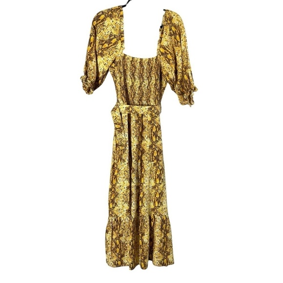 FAITHFULL THE BRAND x REVOLVE Rumi Linen Snake Print Midi Dress - Picture 4 of 11